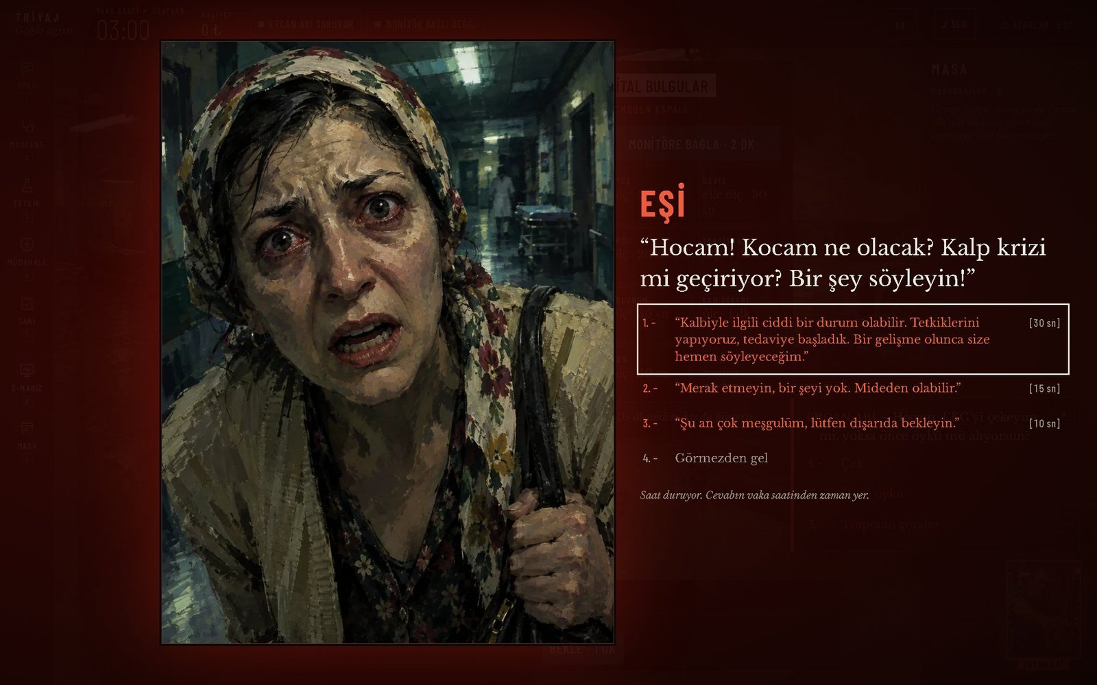 Hasta yakını ekranı: hastanın eşi 'Kocam ne olacak?' diye soruyor